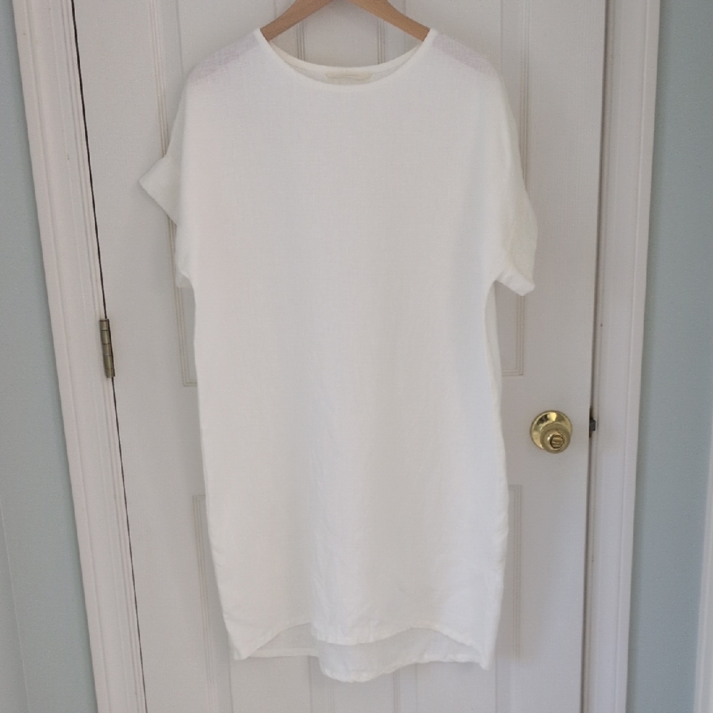Elizabeth Suzann Georgia Dress in Midweight Linen Ivory